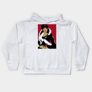 Flapper art: Femme Fatale C 1930 Premeditated Beauty #2 Kids Hoodie